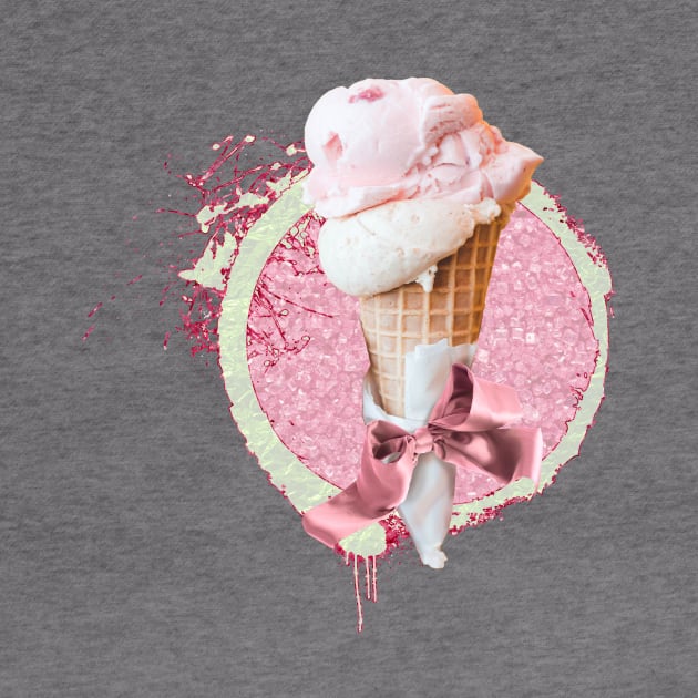 Strawberry Ice Cream Cone by CatAstropheBoxes